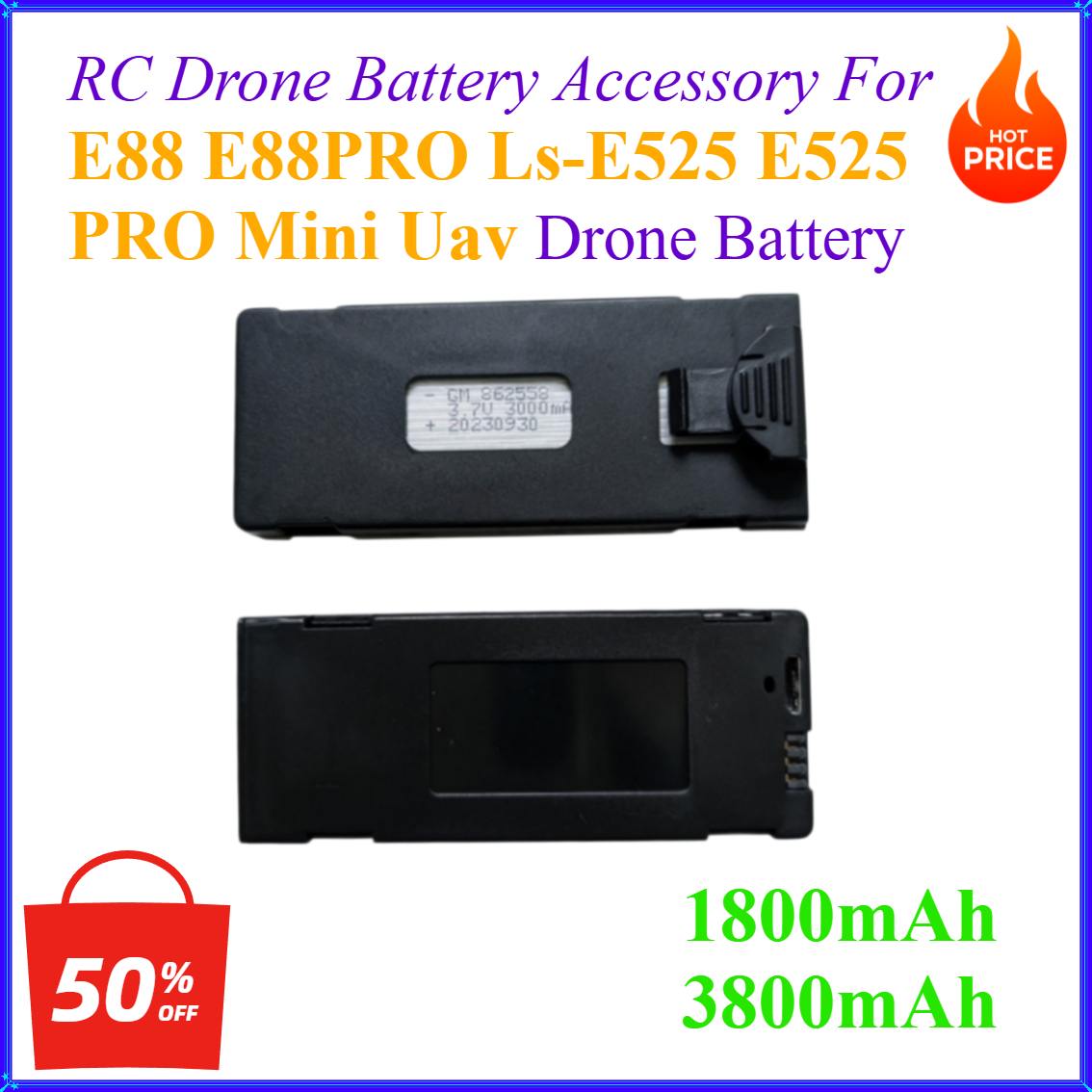 Drone Rc E88 Pro - 3.7V 1800mAh 3800mAh RC Drone Batterij