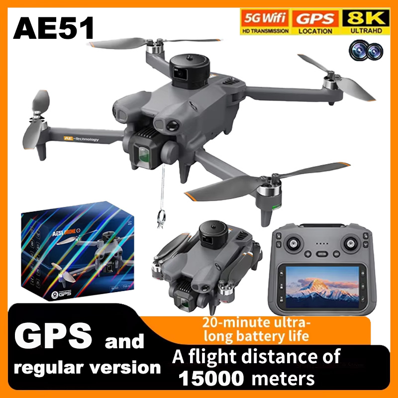 Drone Avion Rc - AE51 GPS Drone met 4-zijdige obstakeldetectie,