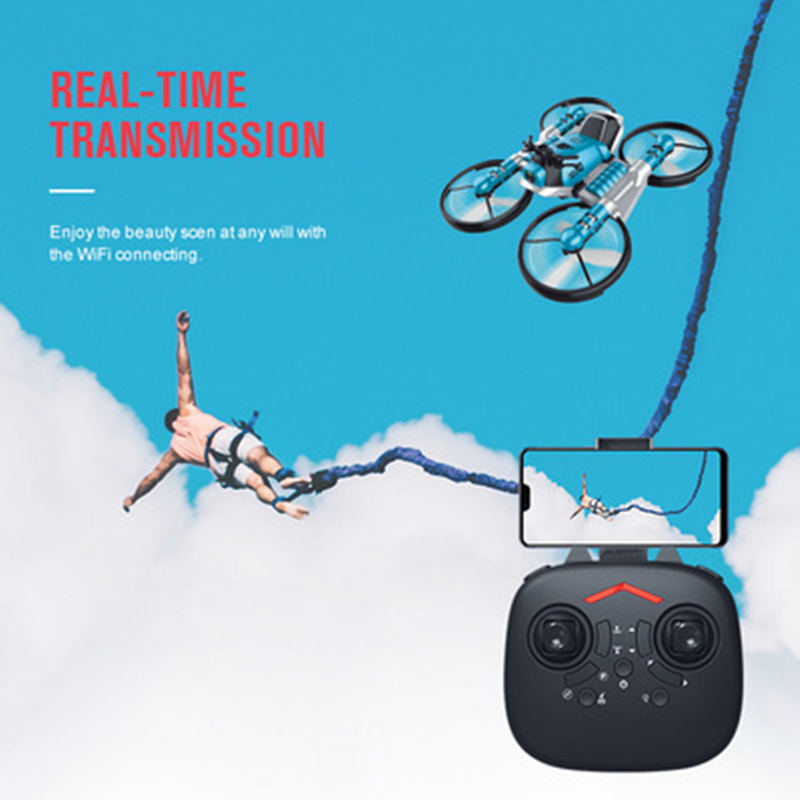 Drone Rc Folding - Land- en luchtdeformatie opvouwbare RC motorfiets