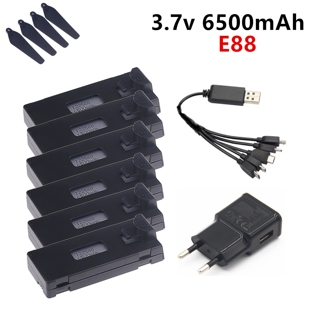 Drone Rc E88 Pro - 3.7V 6500mAh Lipo Batterij Voor E88
