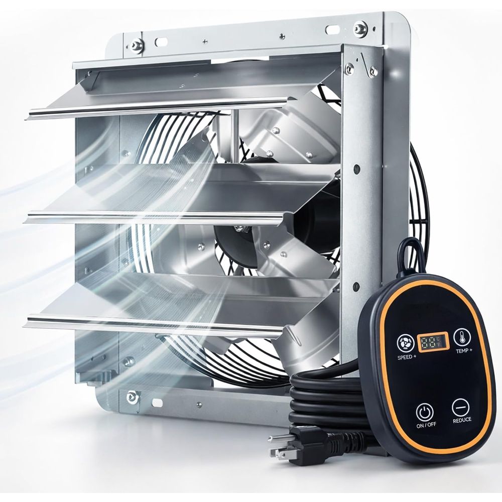 Brushless Motor - 12 inch slimme ventilator met thermostaat