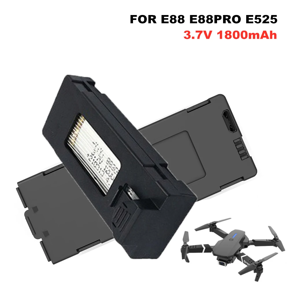 Drone Rc Game - E88 Drone Batterij 3.7V 1800mAh Oplaadbare