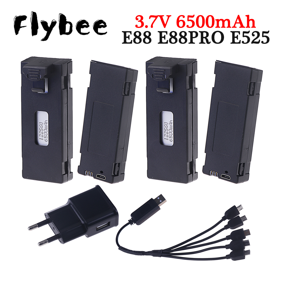 Rc Drone E88 - Oplaadbare 3.7V 6500Mah Batterij Een Oplader