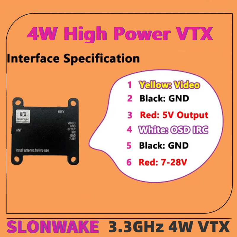 SLONWAKE FPV 3.3G 16CH 4000mW  - Drone Rc Transmitter And Receiver recensie en prijs