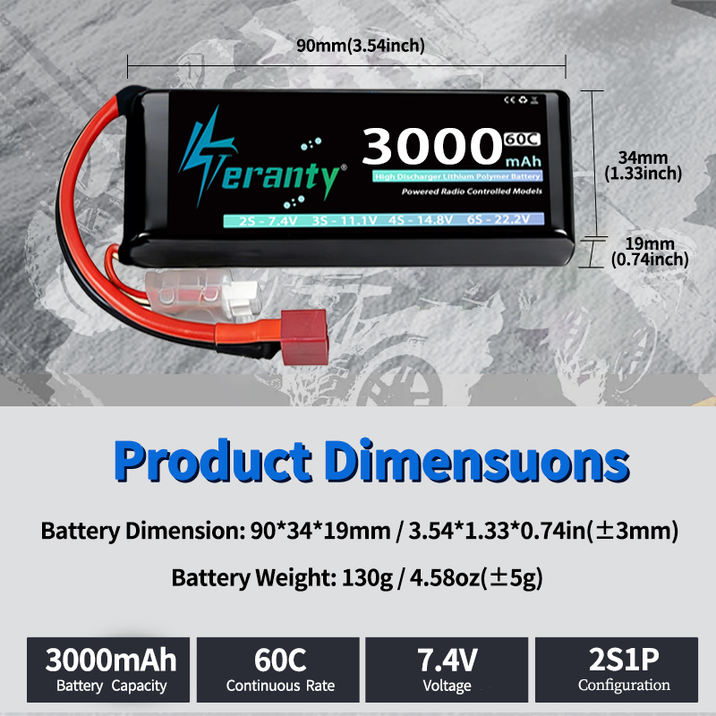 TERANTY 2S 3000mAh Lipo Batter - Drone Lipo Battery recensie en prijs
