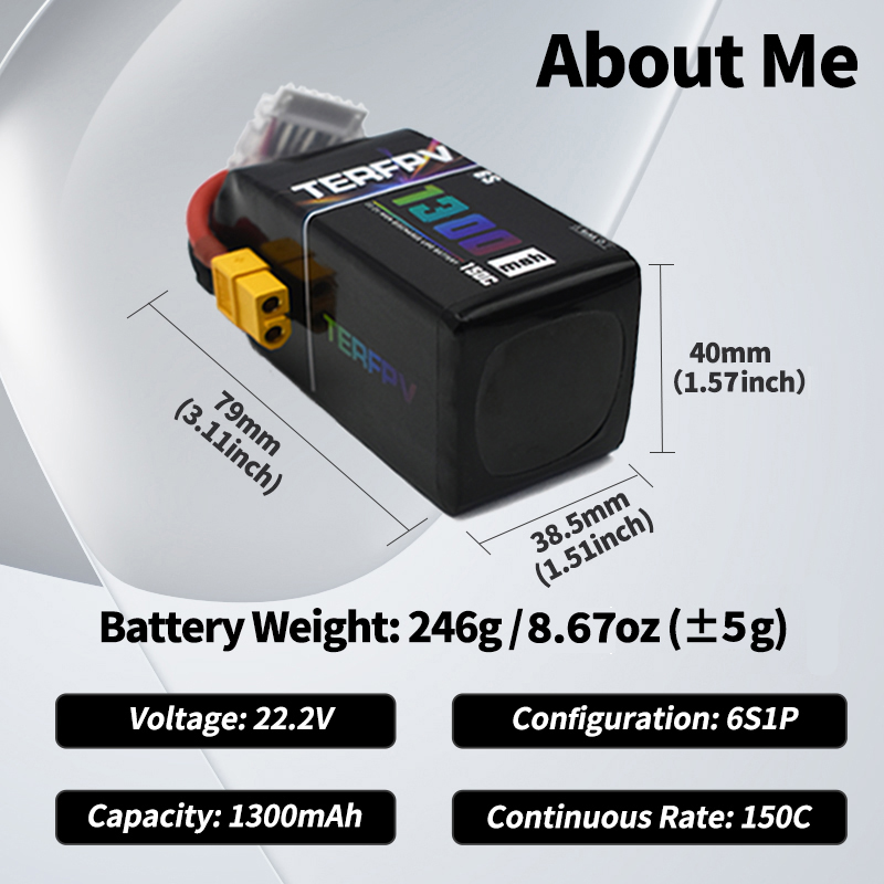 TERFPV Lipo Batterij 6S 22.2V  - Drone Lipo Battery recensie en prijs