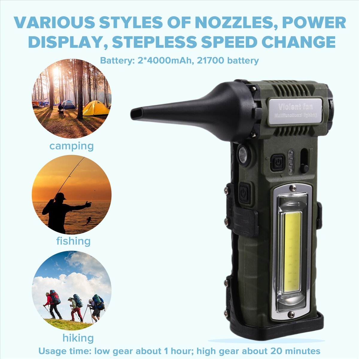 AT59 Handheld Turbo Jet Fan me - Brushless Motor recensie en prijs