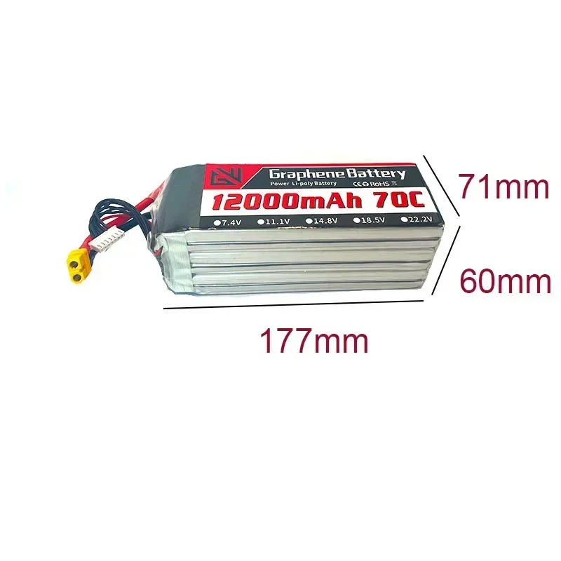 12000mAh 6S 22.2V 70C RC Lipo  - Drone Rc Game recensie en prijs