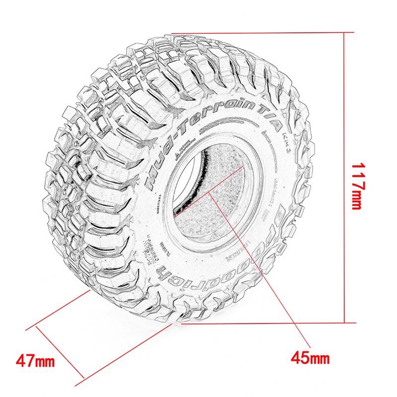 RC Auto 1.9 Inch 117mm Rubbere - Rc Rock Crawler recensie en prijs