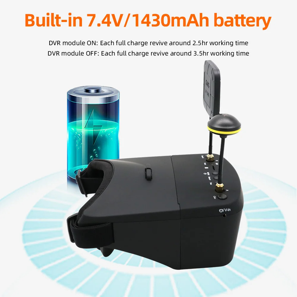EV800D 5.8G 40CH 5 Inch 800*48 - Fpv Goggles Headset recensie en prijs