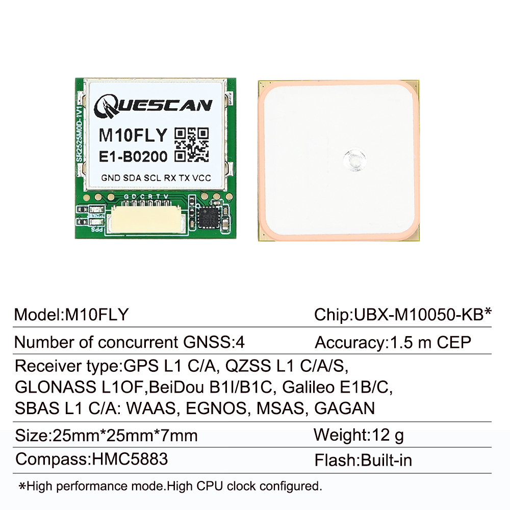 Quescan 25mm * 25mm M10FLY 10H - Gps Module Drone recensie en prijs