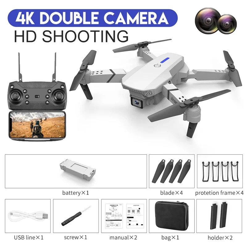 E88 ProIntelligent Opvouwbare  - Rc Drone E88 recensie en prijs