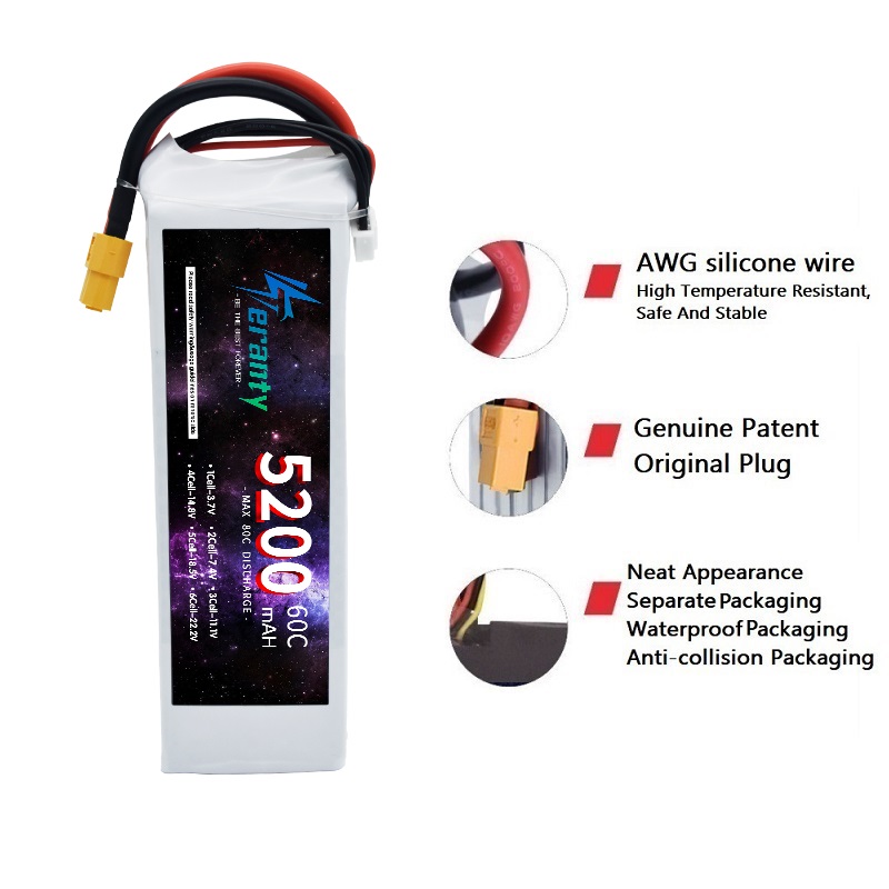 TERANTY 3S 5200MAH 60C batteri - Drone Avion Rc recensie en prijs